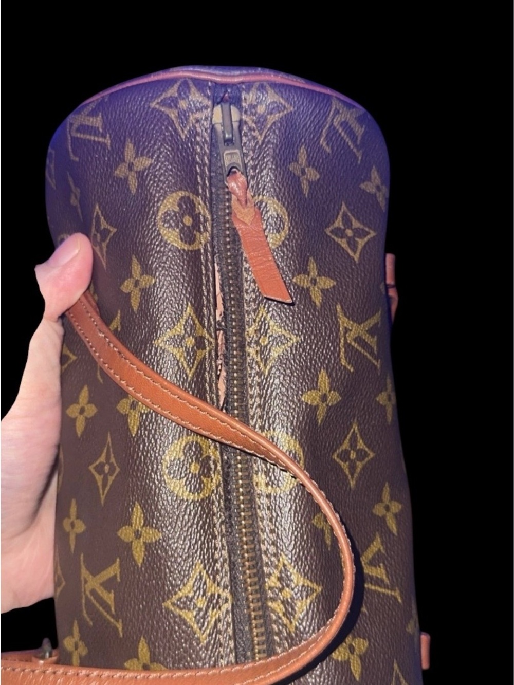 Authentic Louis Vuitton 1883 Brown Monogram Canvas Papillon Barrel Bag - Picture 5 of 14